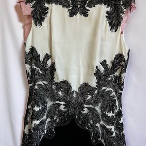 Black and white lace gown